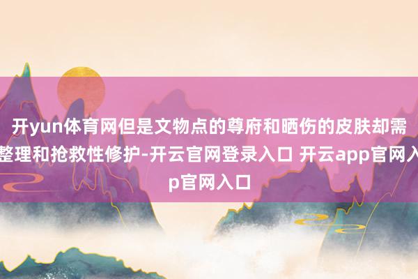 开yun体育网但是文物点的尊府和晒伤的皮肤却需要整理和抢救性修护-开云官网登录入口 开云app官网入口