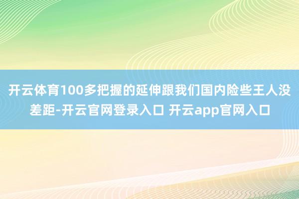 开云体育100多把握的延伸跟我们国内险些王人没差距-开云官网登录入口 开云app官网入口