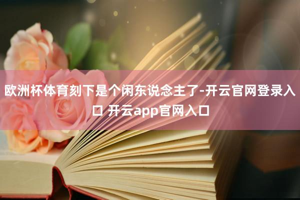 欧洲杯体育刻下是个闲东说念主了-开云官网登录入口 开云app官网入口