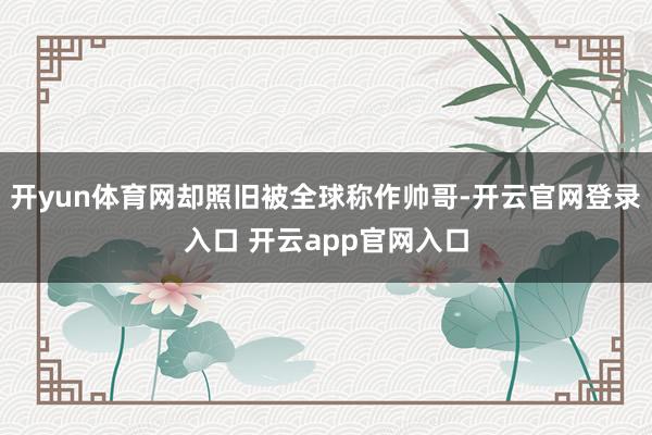 开yun体育网却照旧被全球称作帅哥-开云官网登录入口 开云app官网入口