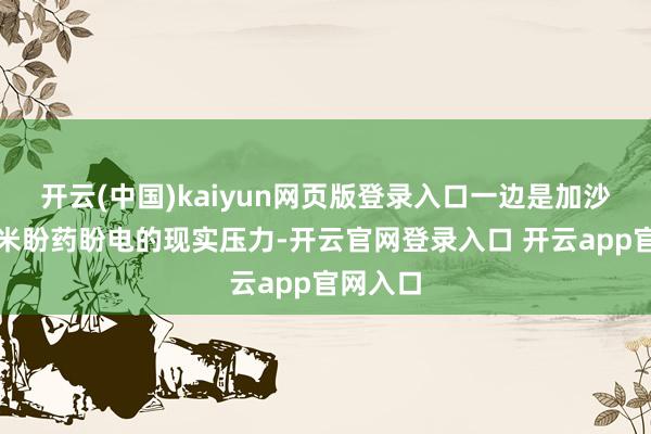 开云(中国)kaiyun网页版登录入口一边是加沙群众盼米盼药盼电的现实压力-开云官网登录入口 开云app官网入口
