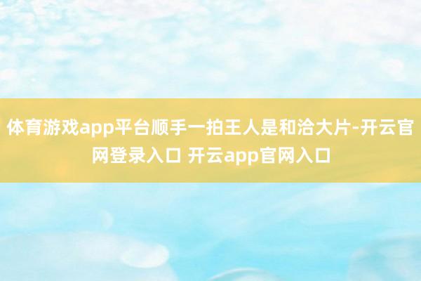 体育游戏app平台顺手一拍王人是和洽大片-开云官网登录入口 开云app官网入口
