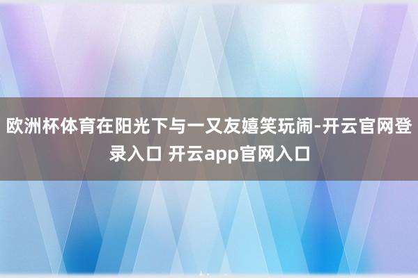 欧洲杯体育在阳光下与一又友嬉笑玩闹-开云官网登录入口 开云app官网入口